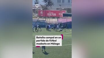 Batalla campal en un partido en Málaga: un detenido por agredir al entrenador rival