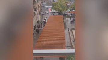 Lamentable escena en Alicante: batalla campal entre ultras del Hércules y el Recreativo