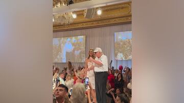 Trump and Elon Musk make surprise appearance at Mar-a-Lago event, crowd erupts in cheers