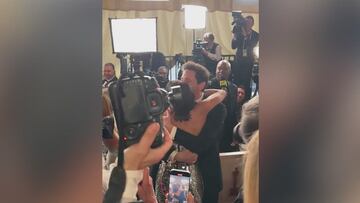 Halle Berry and Adrien Brody recreate their iconic Oscars kiss on the red carpet