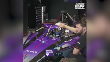 Ag邦ero se pasa al motor: conduce un F車rmula E y sorprende a todos