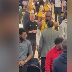 Lebron se encara con el periodista más famoso de EE.UU en mitad de la pista por hablar mal de su hijo