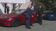 Trump and Musk troll Biden as they hop into a Tesla