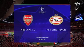 Resumen y goles del Arsenal vs PSV, octavos de final de la Champions League