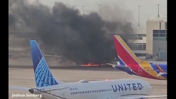 Shocking Video: American Airlines plane catches fire at Denver airport, passengers flee through smoke
