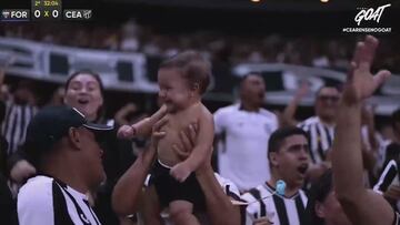 Marcan gol en Brasil y lo que sucede con este bebé se ha vuelto viral