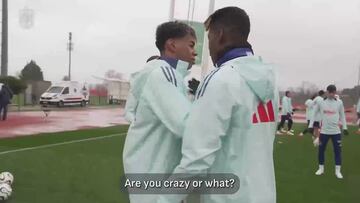 Nico Williams’ tense moment with Lamine Yamal in training: ‘Are you crazy or what?