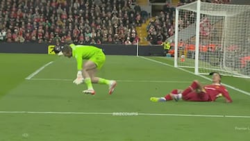 Lo pudo lesionar de gravedad: la brutal entrada de Pickford sobre Darwin Núñez que pudo acabar muy mal