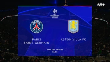 Resumen y goles del PSG vs Aston Villa, ida de los cuartos de final de la Champions League