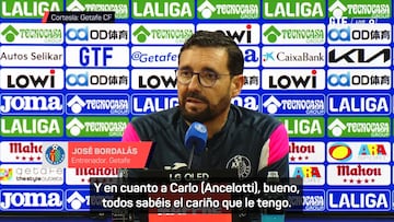 Le preguntan a Bordalás por la continuidad de Ancelotti y se gana al madridismo en 30′’