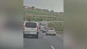 Graban en Tenerife la temeridad más grande al volante: las redes echan humo contra el BMW