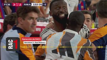 Música celestial para el culé: la narración de RAC1 en el cruce de cables de Rüdiger que acabó con el Barça campeón