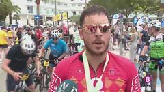 Hazard, cerveza en mano, tras una carrera en Mallorca: lo que dice destaca aún más su llamativo estado físico