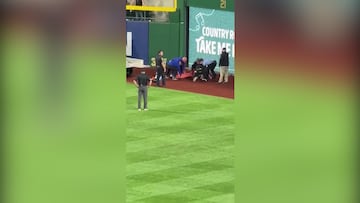 Harrowing scene: Fan falls in stands, evacuated to hospital at Pirates vs Cubs