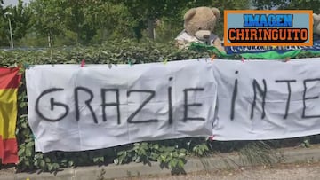 Amanece en Valdebebas y aparecen estas pancartas del Inter - Barça: es tremendo