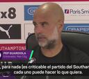 Guardiola: “Si el Southampton, ya descendido, decide jugar así...”