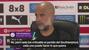 Guardiola: “Si el Southampton, ya descendido, decide jugar así...”