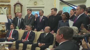 The viral stare of Elon Musk at South African president during Trump’s speech