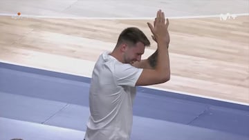 Doncic vuelve a Madrid con Florentino y el público se desata: difícil verlo y no emocionarse