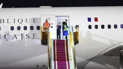 Slow-motion of moment French president Macron’s face is pushed away in VietnaM