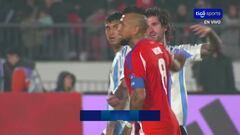 De Paul provoca a Vidal y se arma la marimorena: empujón, vacile y careo