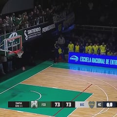 Seulement un million de tentatives sortent et il l'a fait en séries éliminatoires pour gagner sur The Horn: Impossible Basket en Argentine