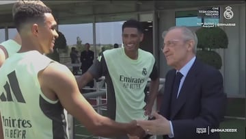 Florentino aparece en el último entrenamiento del Madrid y todos hablan de lo mismo: fíjense en Modric