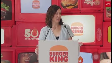 La viral manera de Ayuso de decir “Burger King”: carne de meme durante años