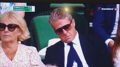 TV catches Hugh Grant asleep behind the Queen at Wimbledon... while Djokovic plays!