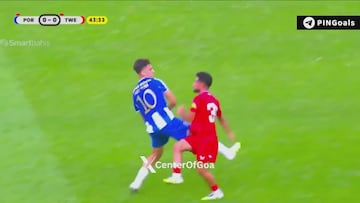 A bofetón limpio en un amistoso: Gabri Veiga se engancha con un jugador del Twente y acaban mal