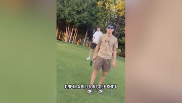 Mind-blowing golf shot shocks fans after player says no to gimmie