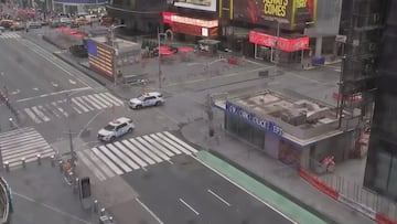 Impactantes imágenes en Times Square: una amenaza de bomba deja vacía la icónica plaza