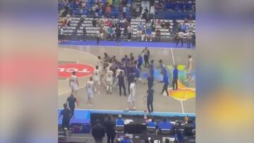 Pelea a puñetazo limpio entre los jugadores de Argentina y República Dominicana: espeluznante