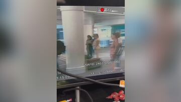 Una cámara de seguridad capta este surrealista momento entre una mujer, su amante y su marido: 10M de visitas