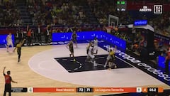 El Madrid ganó sobre la bocina: vean la última posesión porque fue agónica