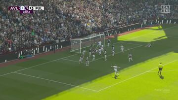 El golazo de Raúl Jiménez al Aston Villa: es imparable en el área