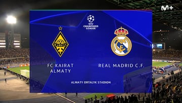 Resumen y goles del Kairat Almaty vs Real Madrid, jornada 2 de la Champions League 25-26