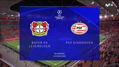 Resumen y goles del Bayer Leverkusen vs PSV, jornada 2 de la Champions League 25-26