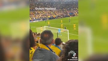 Otra toma del golazo de Haaland con el que hila una racha de 12 partidos marcando