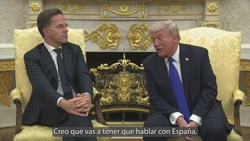El gesto del secretario general de la OTAN cuando Trump vuelve a faltar el respeto a España