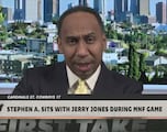 Stephen A Smith reacts to sitting with Jerry Jones after Cowboys’ MNF loss to Cardinals