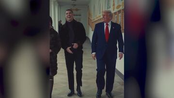 Trump and Cristiano Ronaldo bond in casual moment at White House pre-dinner