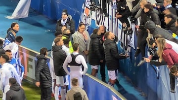 Tensión en Butarque: la Grada de Animación pide explicaciones a los capitanes