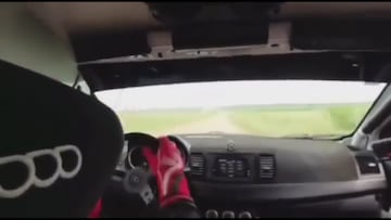 Un coche de Rally se queda sin frenos a 160 km/h: ya es viral la conversación antes de estrellarse