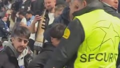 El enganchón entre aficionados del Madrid y City en el Bernabéu que no se vio
