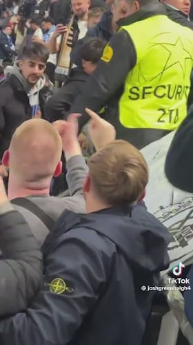 El enganchón entre aficionados del Madrid y City en el Bernabéu que no se vio