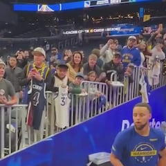 ¡Es de otro planeta! Estratosférico lo que hizo Curry en el calentamiento