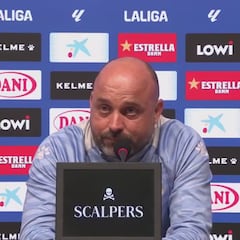 El entrenador del Espanyol deja este recado a una periodista de TV3 a cuenta del Barça