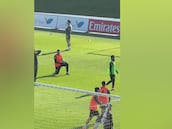 El momento exacto de la lesión de Mbappé en el entreno a puerta abierta: su cara, un poema