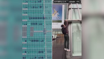 Intentan emular la hazaña de Alex Honnold en la Taipei 101: no van a dar crédito con lo que van a ver